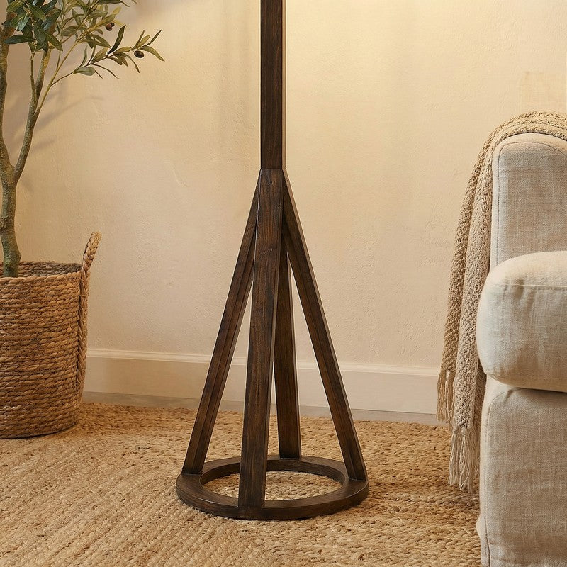 WarmHue Wooden Floor Lamp - Brown media 4