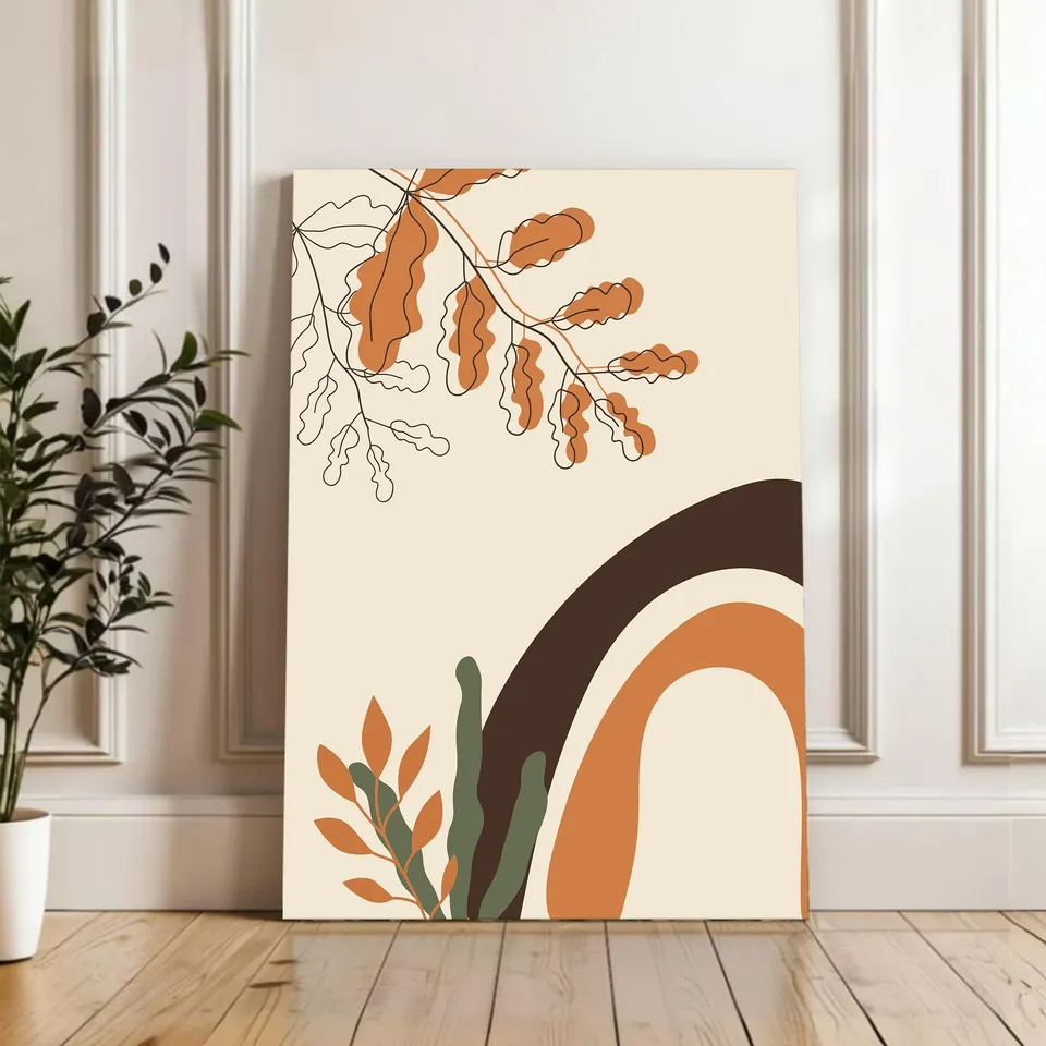 Soft Terra Cotton Canvas Wall Painting media 4