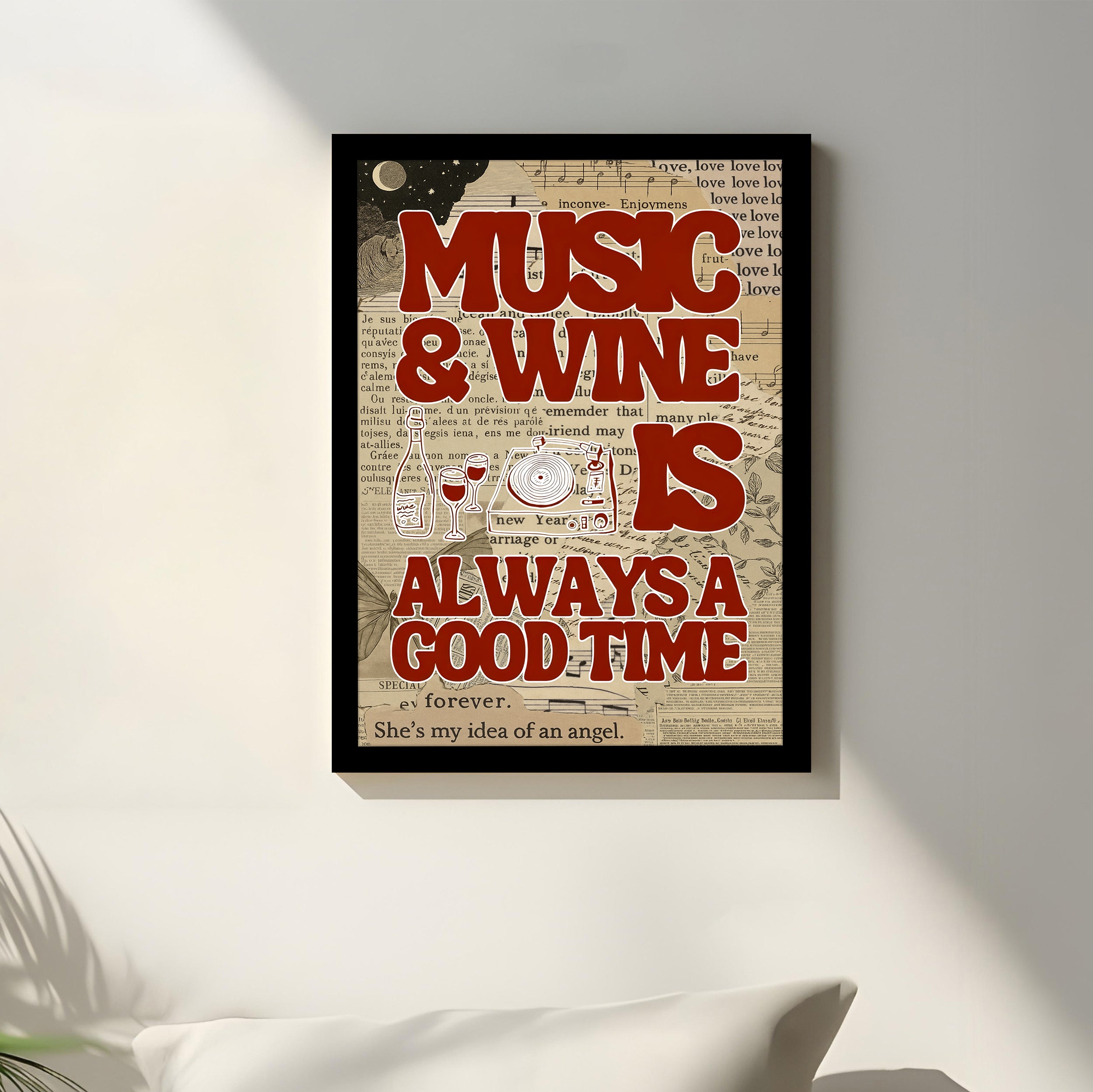 Music & Wine Wall Art & Painting
