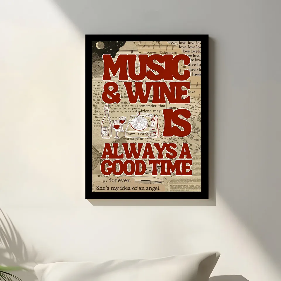 Music & Wine Wall Art & Painting media 1