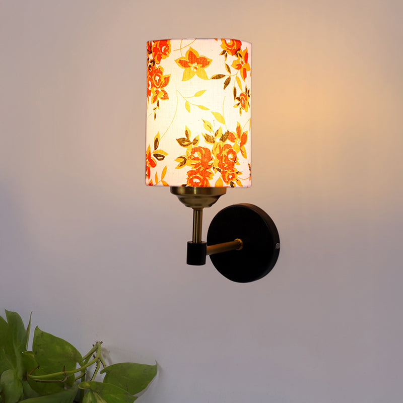 Garden Lights Curve Steel & Cotton Wall Lamp - Orange