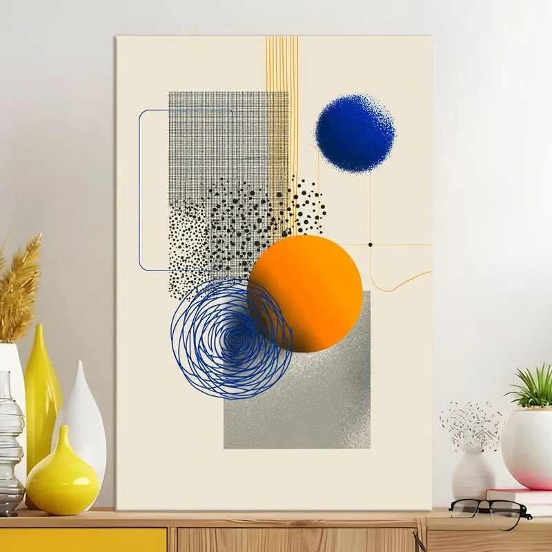 Neutral Grid Composition Canvas Wall Art media 5