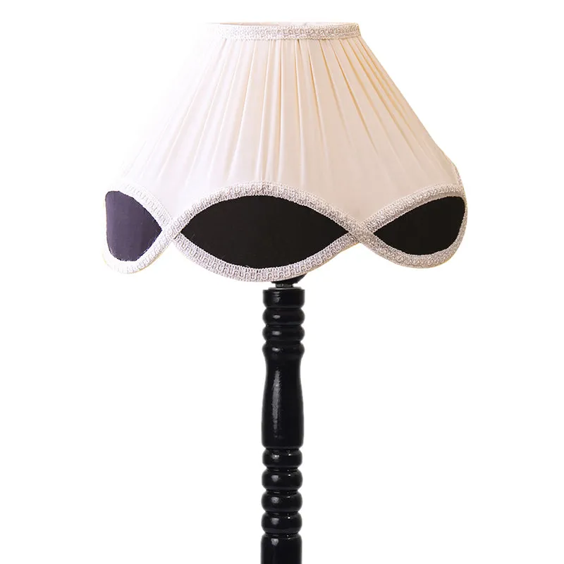 Terra Light Table Lamp With Carved Wooden Base - Ivory,Black media 6