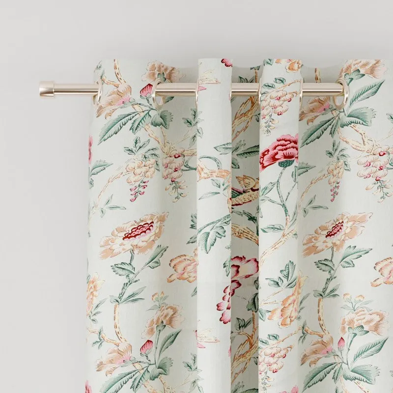 FloraMist Cotton Curtain - Set Of Two media 3