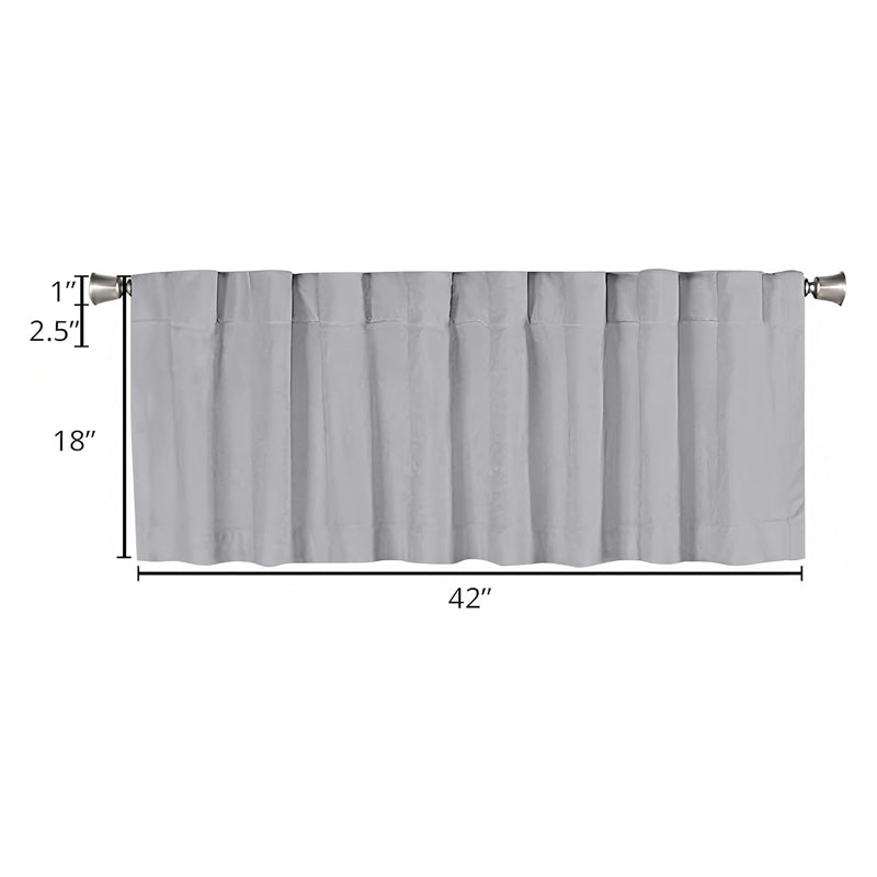Serein Pleated Curtain Valance (Silver) - Set Of Two media 8