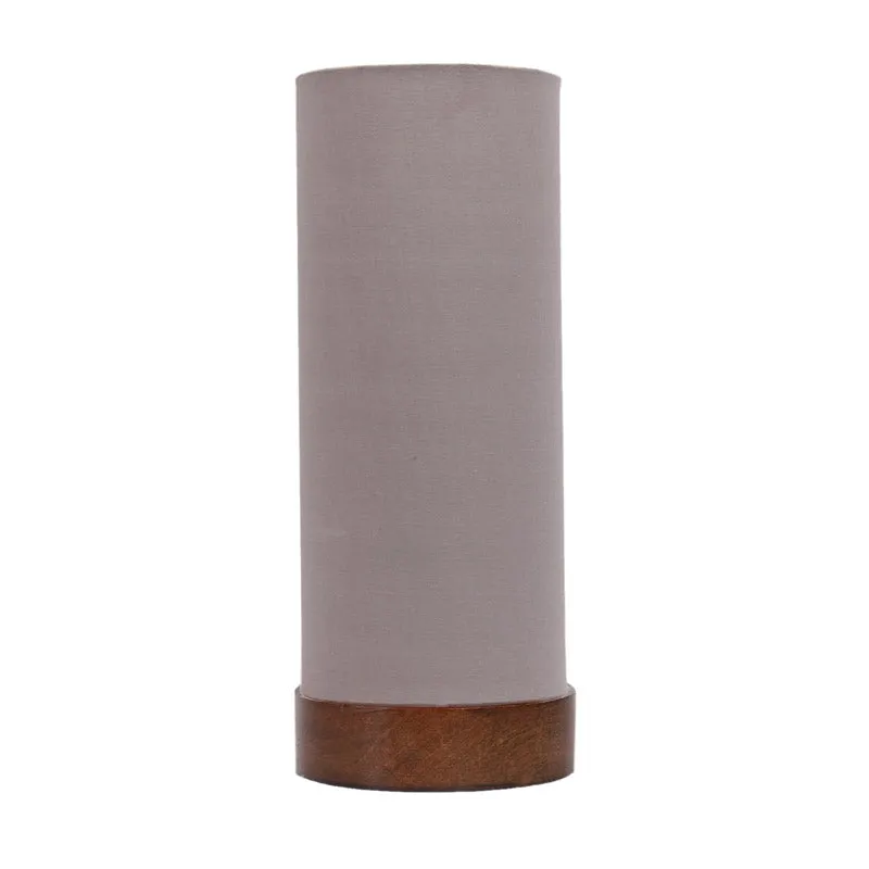 Jaala Tower Wooden Table Lamp - Grey,Brown media 5