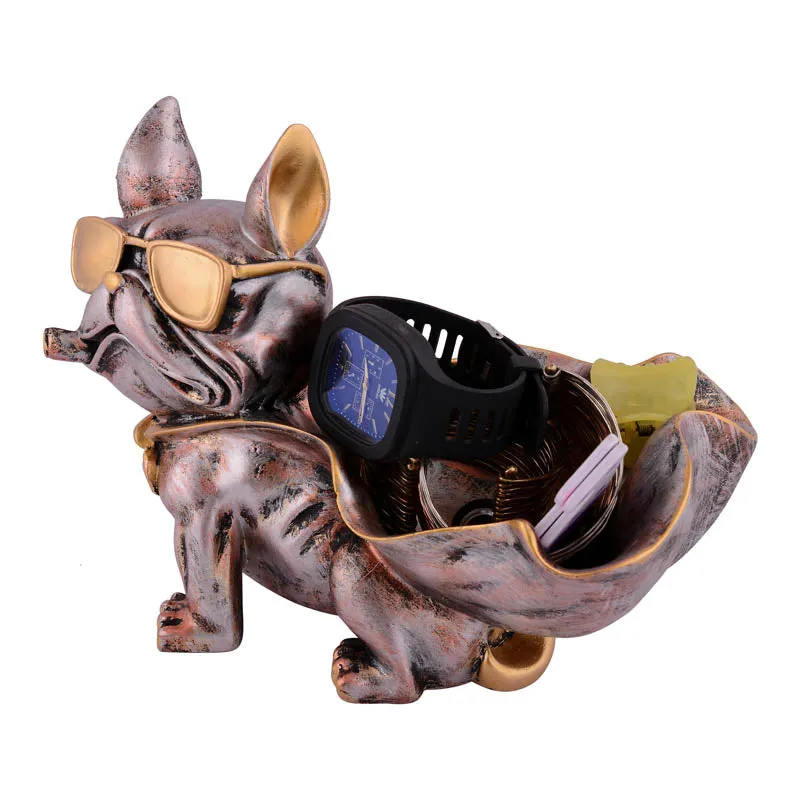 Sir Barks-a-lot Painted Polyresin Show Piece - Silver Grey media 4