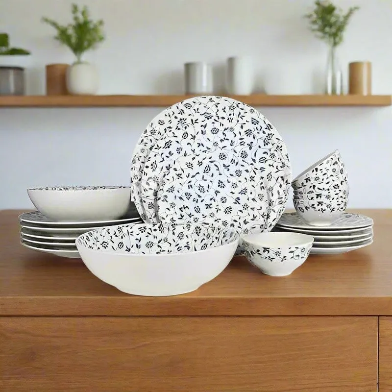 Pop Of Blue Dinner Set - 21 Piece Set media 1