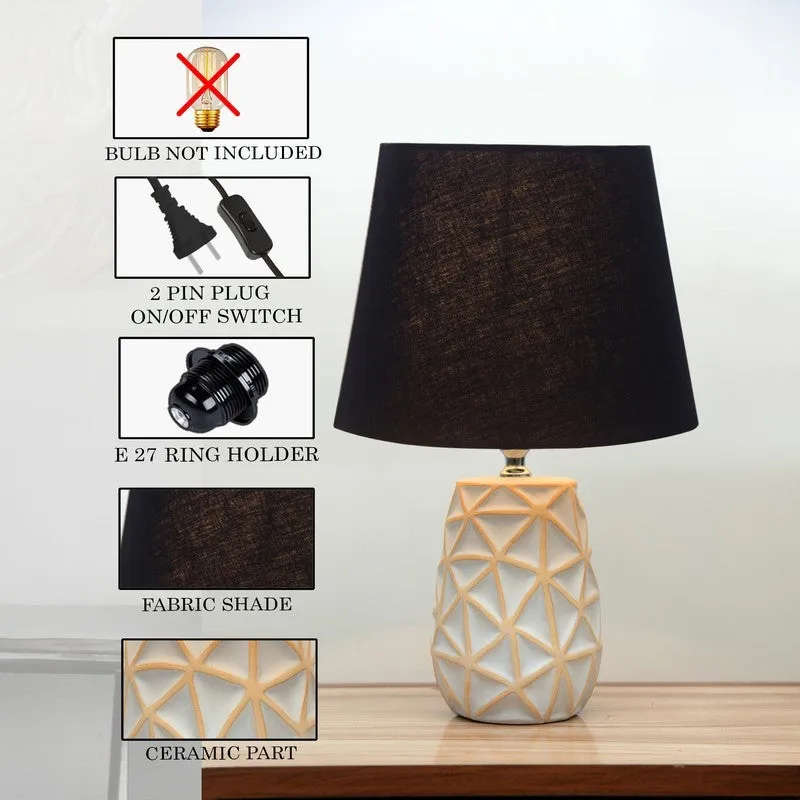 VividGlow Transform Ceramic Table Lamp - Black,White media 6
