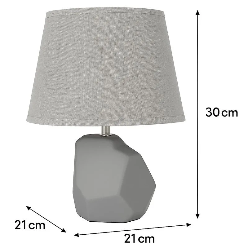Aurora Glow Ceramic Table Lamp - Grey media 7