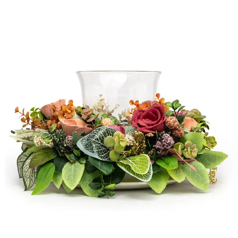 Asva Solawood Floral Tray With Battery Candle media 4