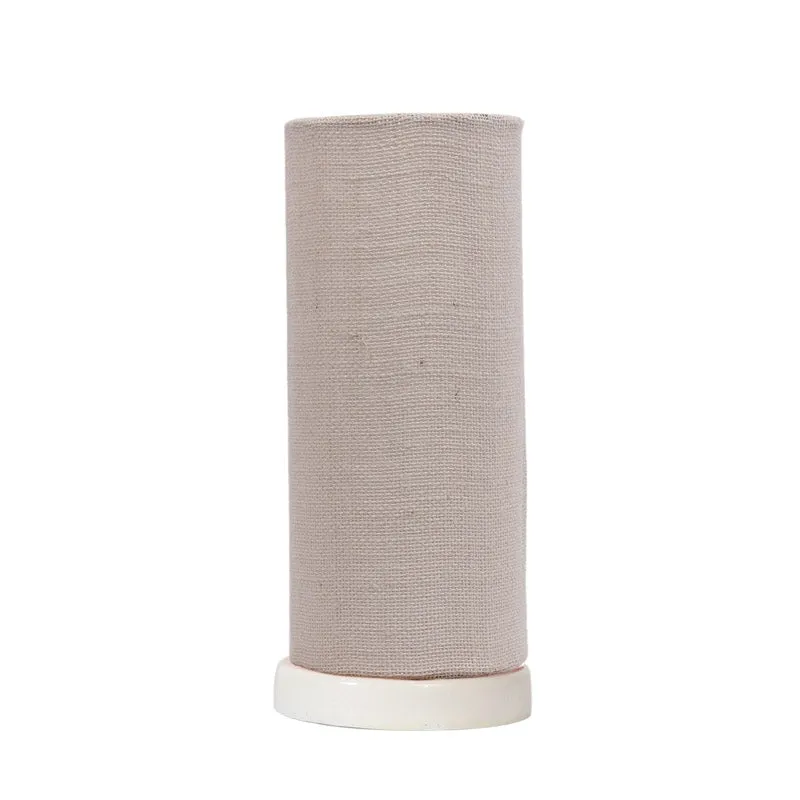 Esto Tower Wooden Table Lamp With Jute Shade - Grey,White media 4