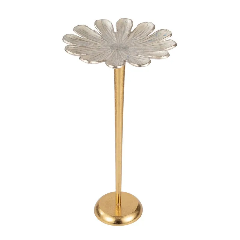 Petal Edge Aluminum Side Table - Gold media 4