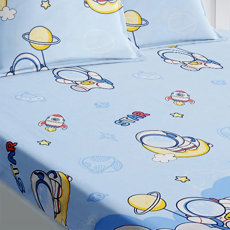 Space Astronauts Kids Cotton Bedsheet - 210 TC media 4