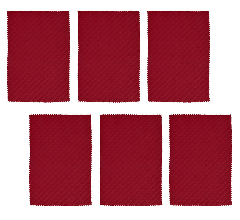 Osric Velvet Quilted Placemat (Red) - Set Of Six media 4