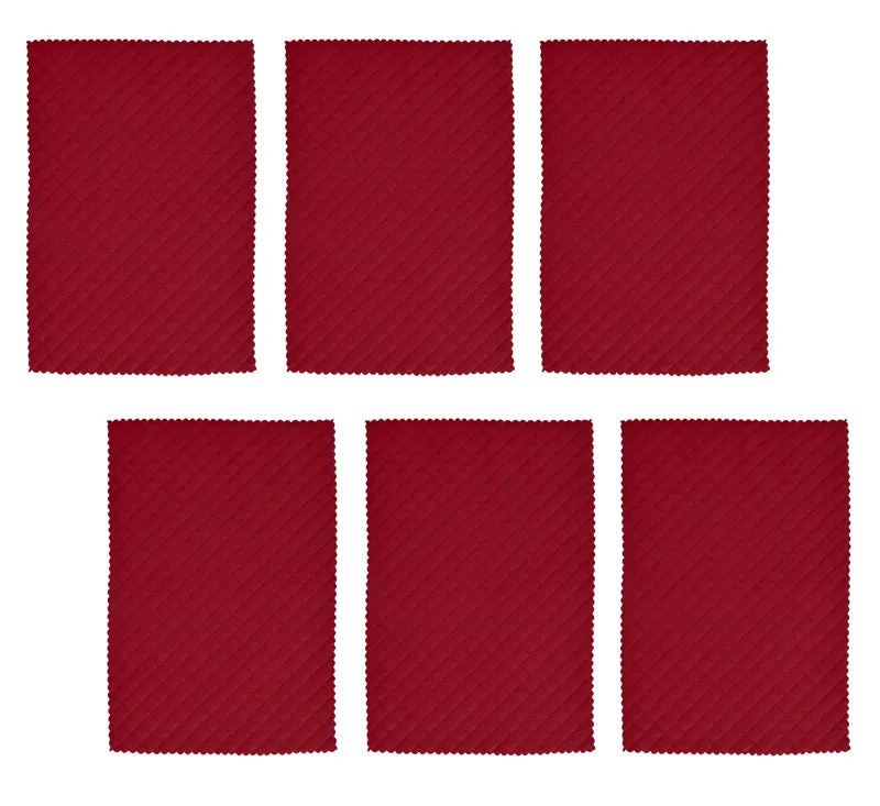 Osric Velvet Quilted Placemat (Red) - Set Of Six media 4