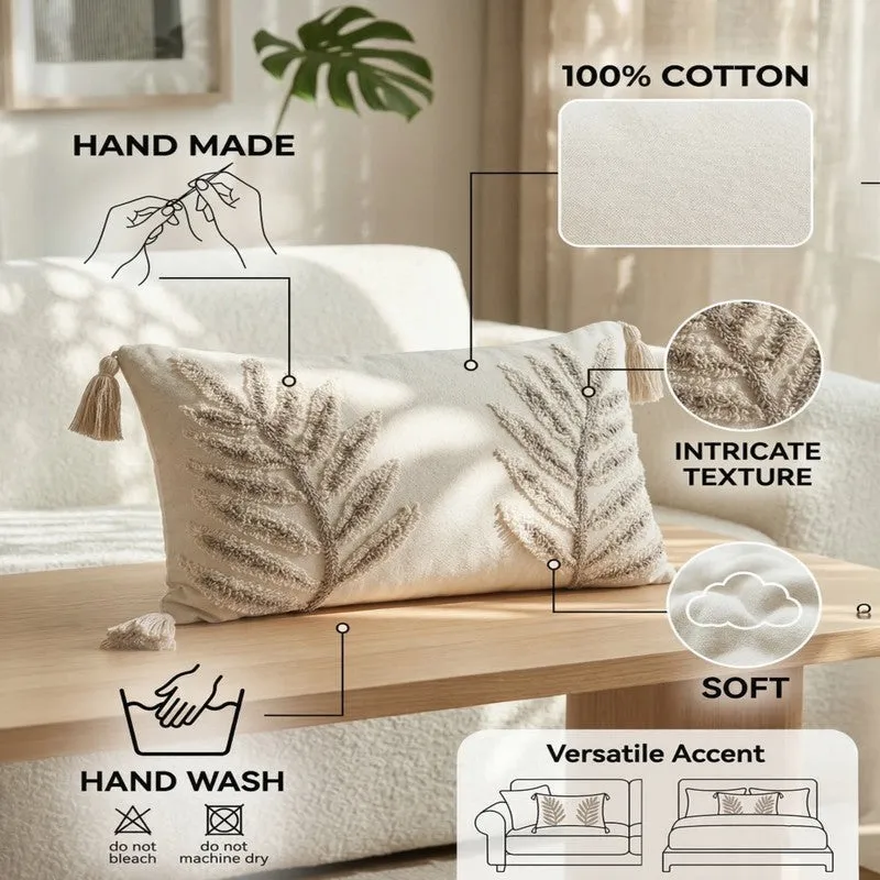 Earth Weave Embroidered Cotton Cushion Cover - Set of Two media 6