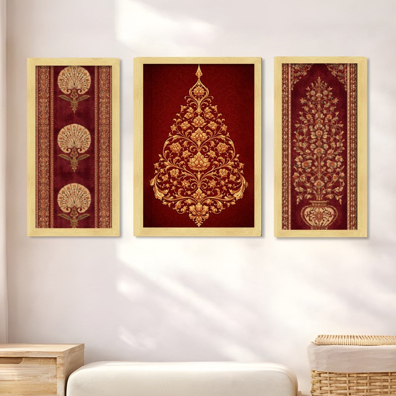 Ethnic Grace Wall Art With Frame - Set of Three media 4
