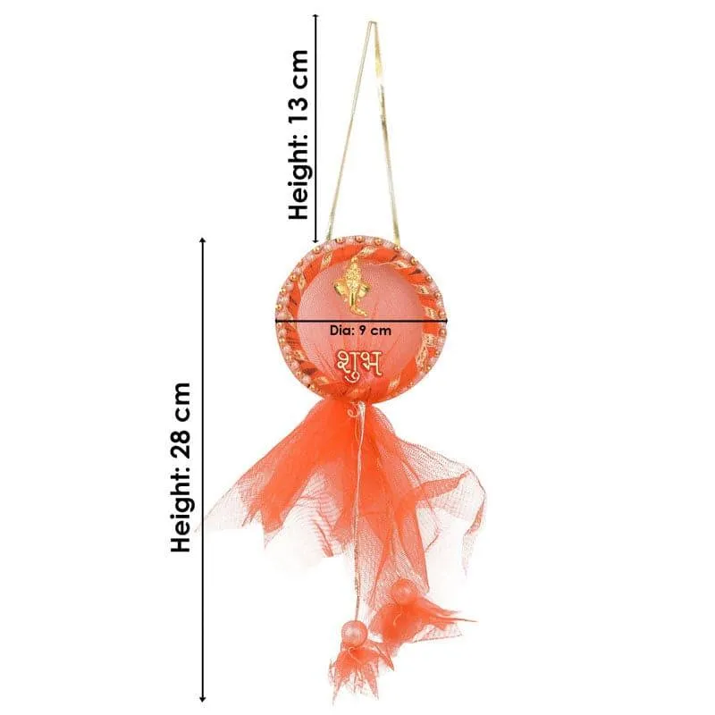 Karishma Fabric Latkan (Orange) - Set Of Two media 4