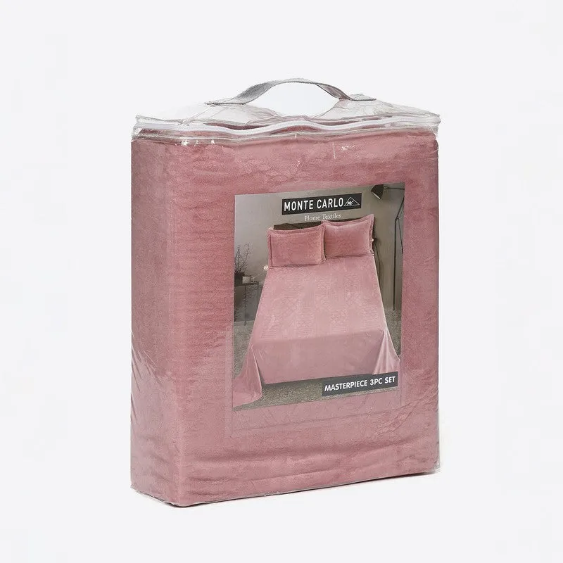 Monte Carlo Color Drift Bedsheet (Pink) - 280 GSM media 6