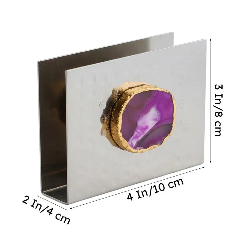 Selma Agate Napkin Holder - Pink media 6