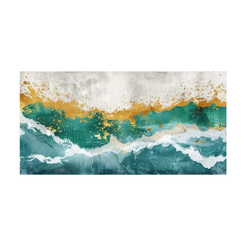 Sea Breeze Emerald Wall Painting media 4