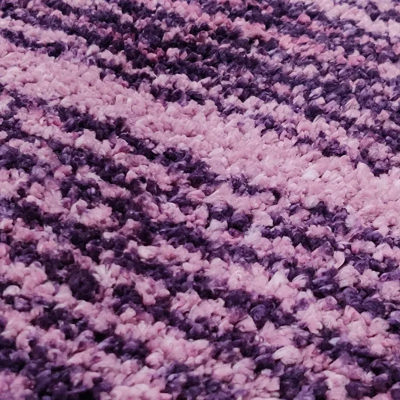 Halven Abstract Micro Fiber Area Rug - Purple media 5