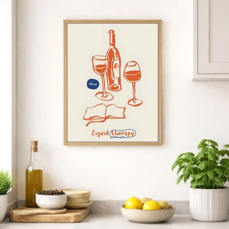 Scarlet Sangria Archival Canvas Wall Art - Brown media 4