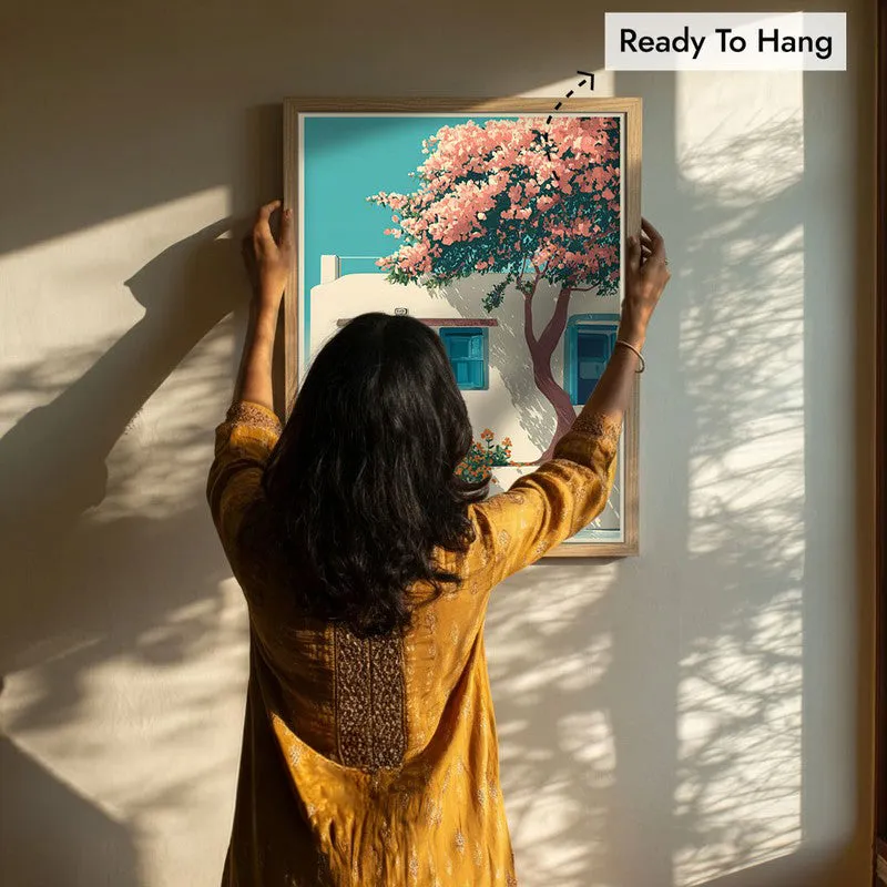 Blossom Tree Canvas Wall Painting - Brown Frame media 8