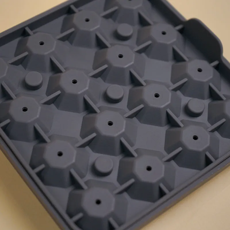 Diamond Silicone 16-Cube Ice Mould - Grey media 6
