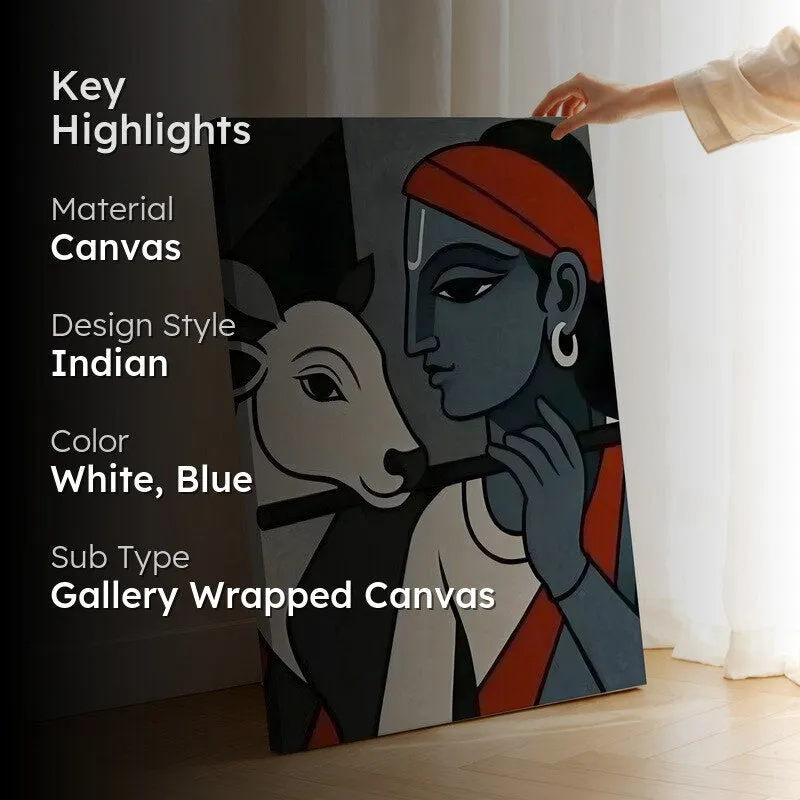Royal Krishna Canvas Wall Art & Paintings media 2