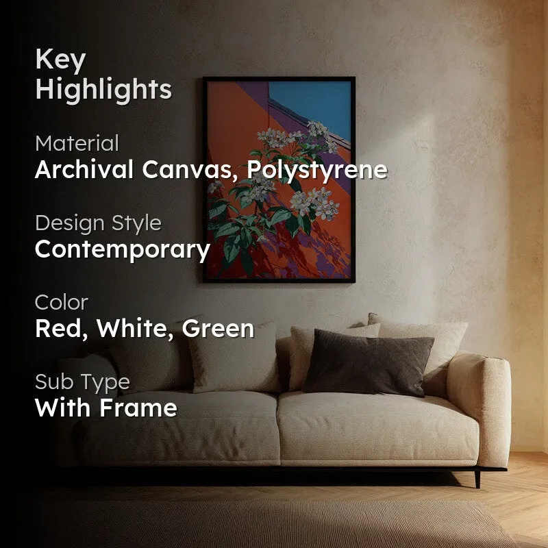 Petal Prism Canvas Wall Painting - Black Frame media 2
