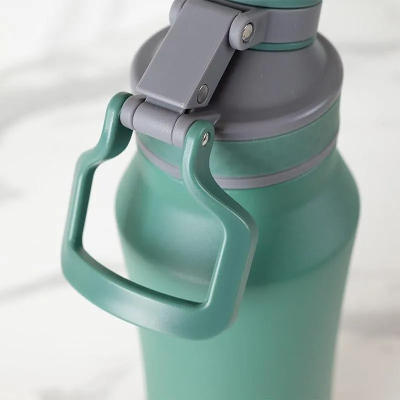 Hydrate Wonder Hot & Cold Thermos Water Bottle (Green) - 1000 mL media 5