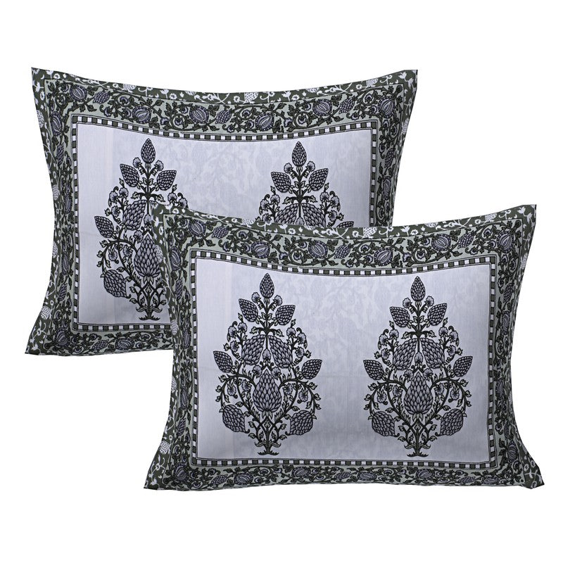 PetalRiwaaz Handblock Printed Cotton Bedsheet (Black) - 400 TC media 5