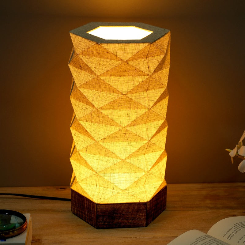 Fig Living Lumi Hexa Cotton Table Lamp - Beige media 8