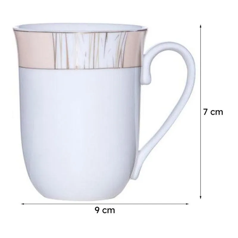 Seren Porcelain Tea Cup (220 mL Each) - Set of Six media 5