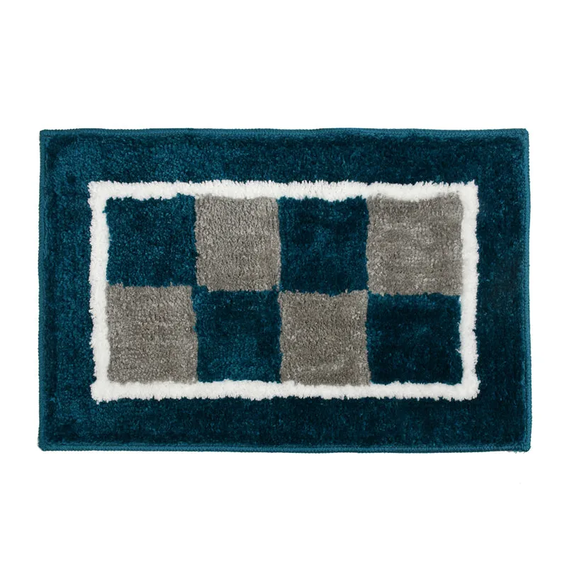 Zerix Cotton Bath Mat - Blue media 1