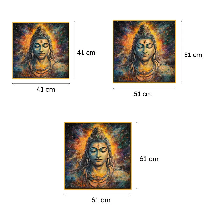Shiva Meditation Canvas Wall Art With Frame media 6