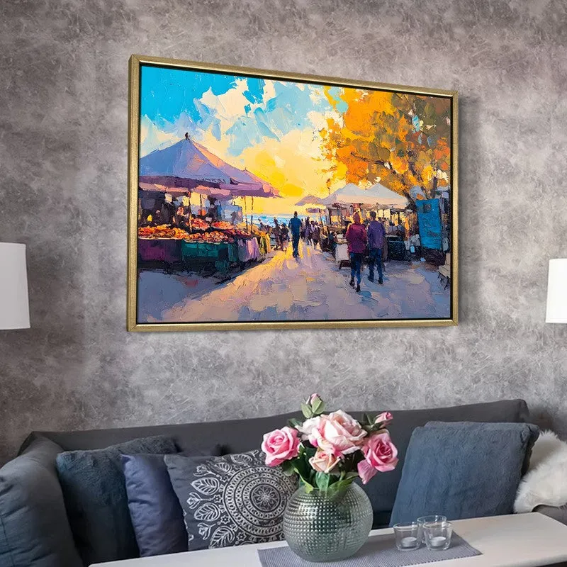 Summer Walk Canvas Wall Painting With Frame media 6