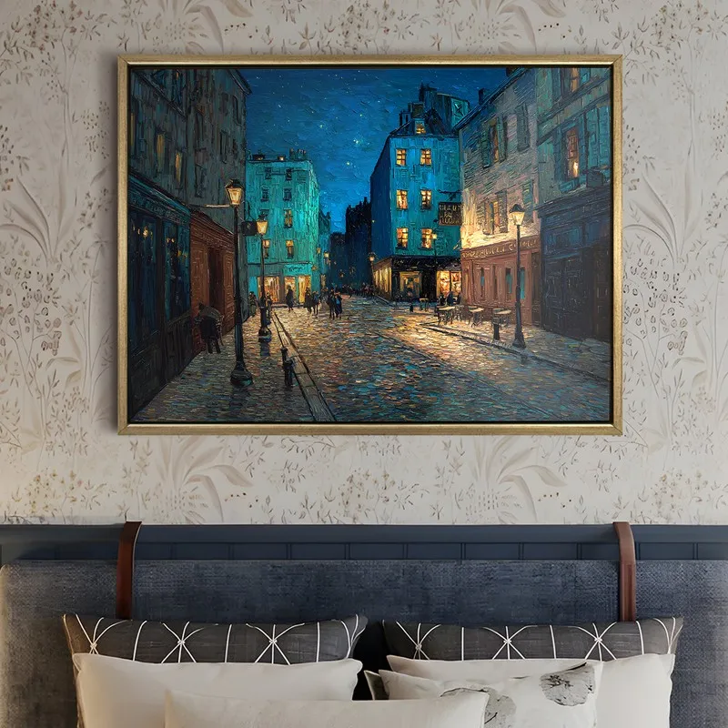 Midnight Stroll Canvas Wall Painting With Frame media 5