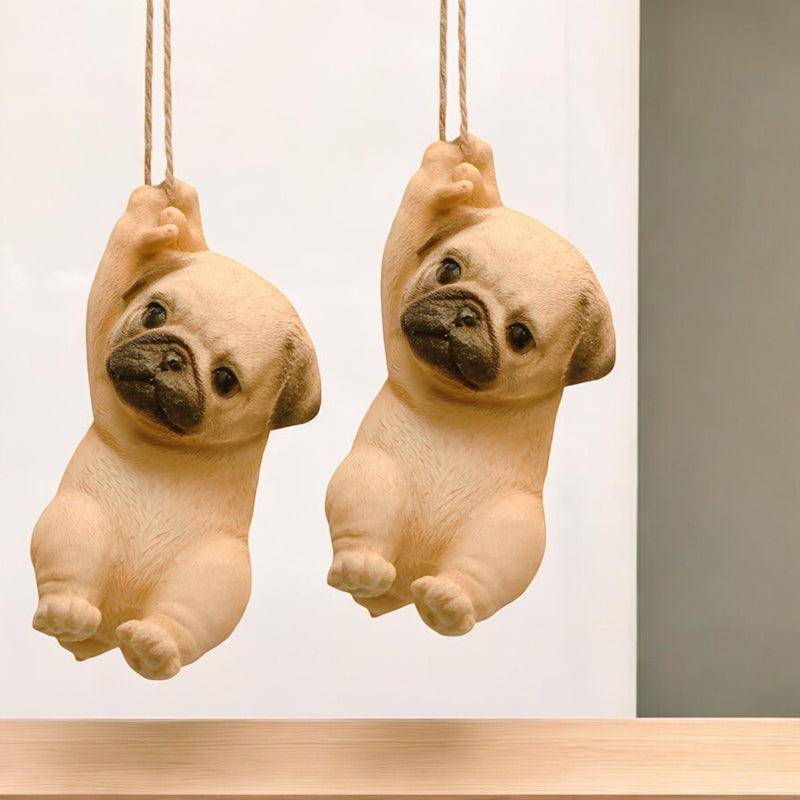 Whimsy Pug Showpiece - Set Of Two media 3