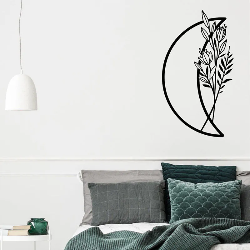Flower Moon Black Iron Wall Accent media 1