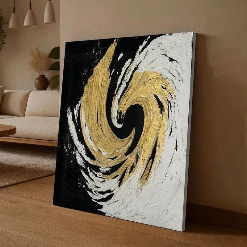 Whisper Lines Handmade Canvas Wall Painting media 1