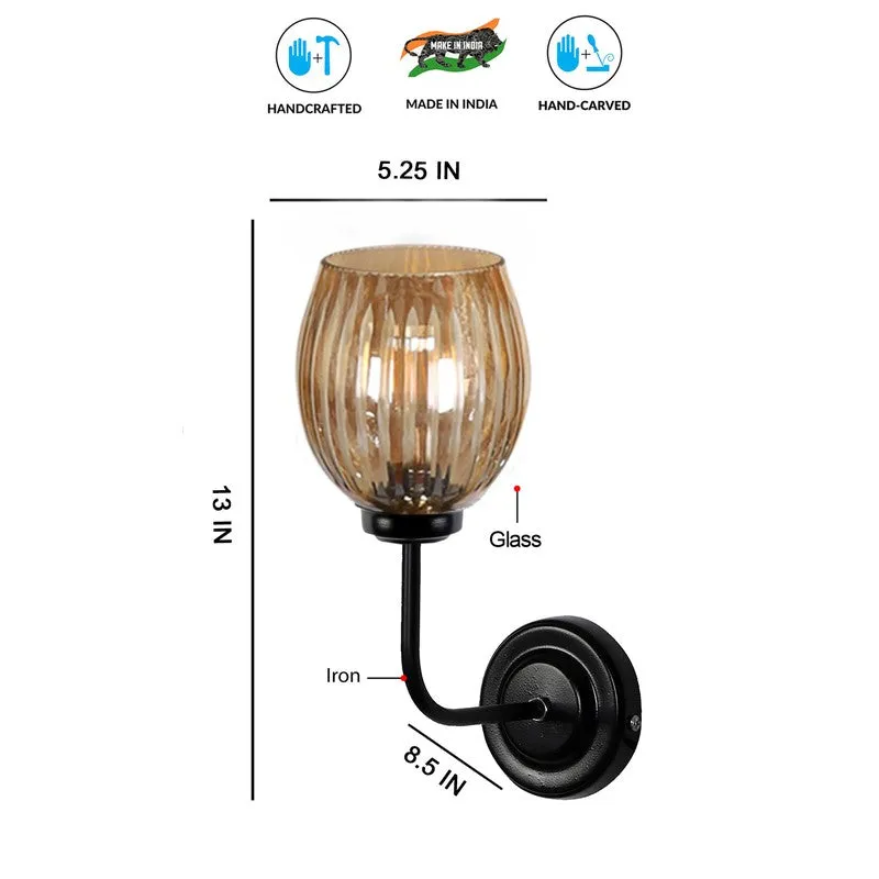 Golden Glow Glass Wall Lamp media 10