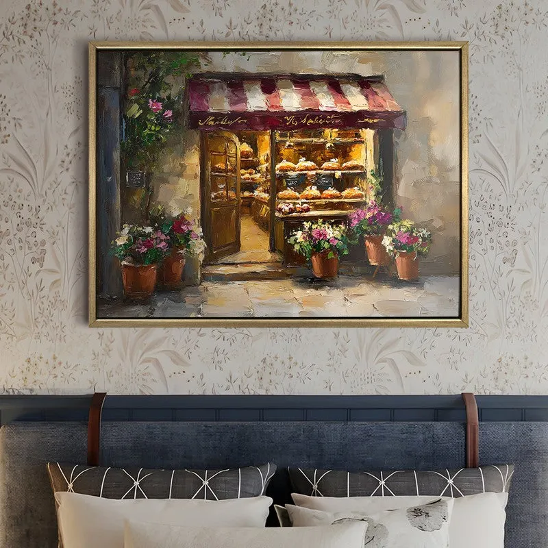 Flower Shopfront Canvas Wall Painting With Frame media 5
