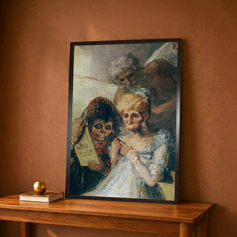 The Old Women Detail of the Faces 1808-1812 Canvas Wall Painting - 9 x 12 Inches