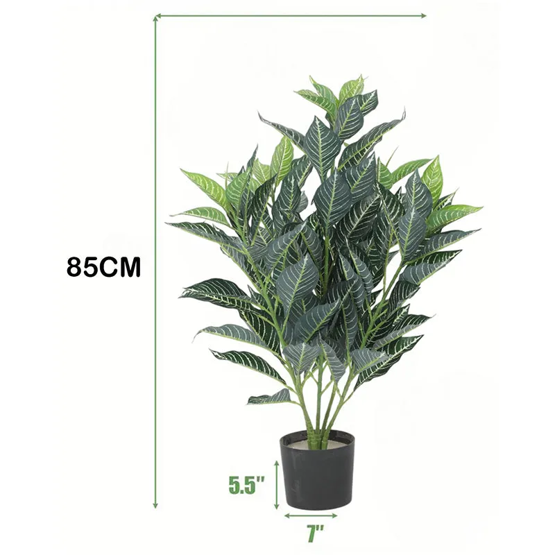 Everlay Artificial Plant With Black Plastic Pot - 2.8 Feet media 6