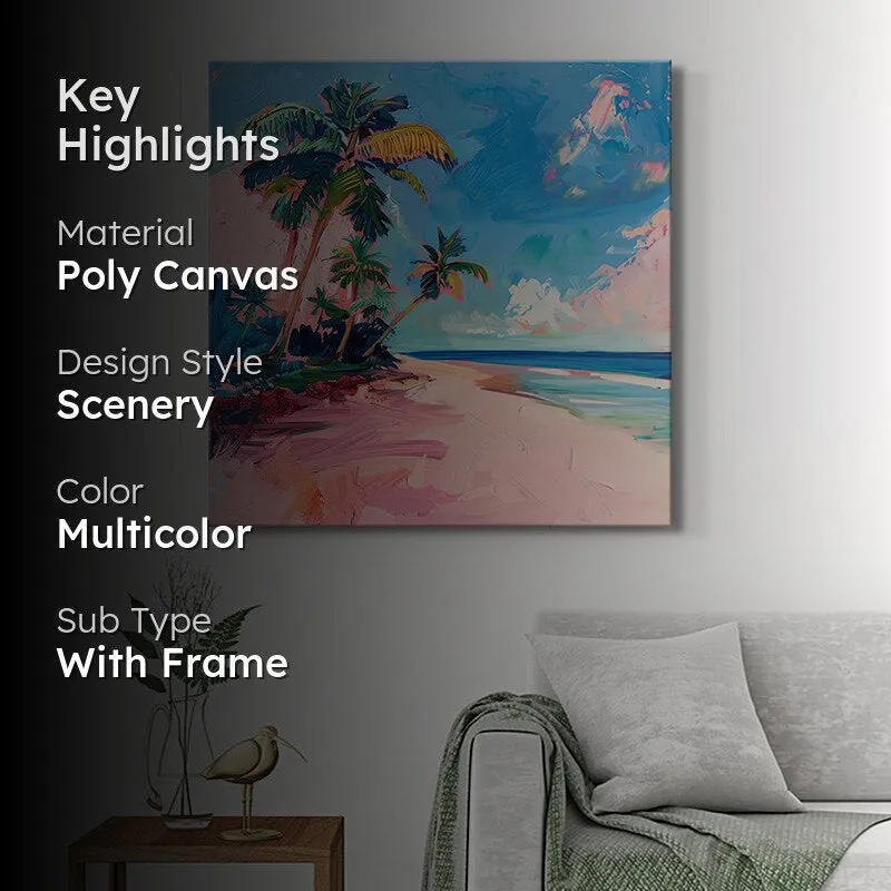 Sunny Tropical Beach Wall Painting media 2