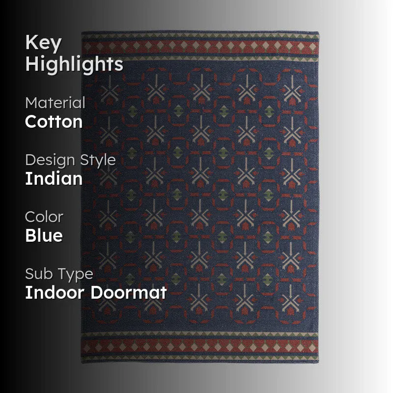 Auren Cotton Door Mats - Blue media 2