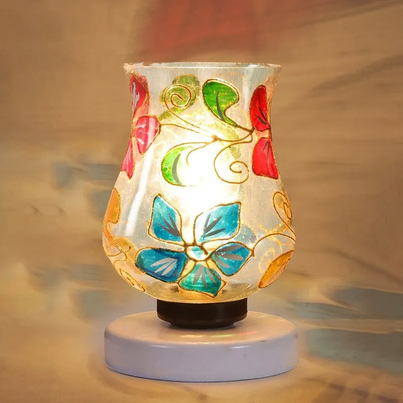 Mystilux Mosaic Glass Table Lamp With Wooden Base - Multicolor media 6